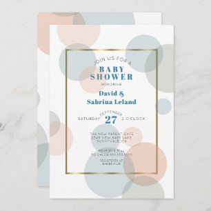 Invitation Whimsical Big Confetti Baby shower neutre genre