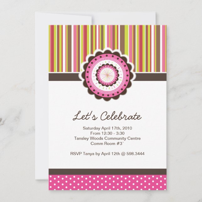 Invitation Whimsical Birthday Party (Devant)
