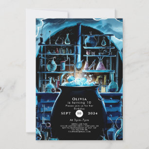 Invitation Whimsical Boho Magic Scientifique Anniversaire