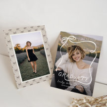 Whimsical Bow Frame Overlay Graduation