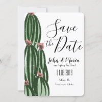 Whimsical Cactus Artsy Enregistrer la date