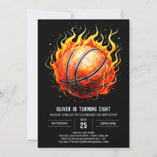 Invitation Whimsical Children's Basketball Anniversaire