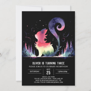 Invitation Whimsical Custom Chat Anniversaire