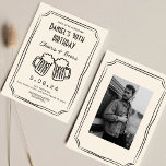 Invitation Whimsical dessiné Funky Cheers Bières 30 e anniver<br><div class="desc">Hand Drawn Funky Cheers Bières 30 e anniversaire</div>