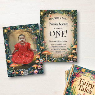 Invitation Whimsical Enchanted Forest Fairytale 1er Anniversa
