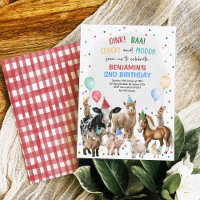 Whimsical Farm Animaux Barnyard Birthday Boy Party