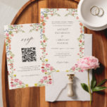 Invitation Whimsical Garden Fleur sauvage Mariage QR Code<br><div class="desc">Whimsical Garden Fleur sauvage Mariage QR Code Invitations</div>