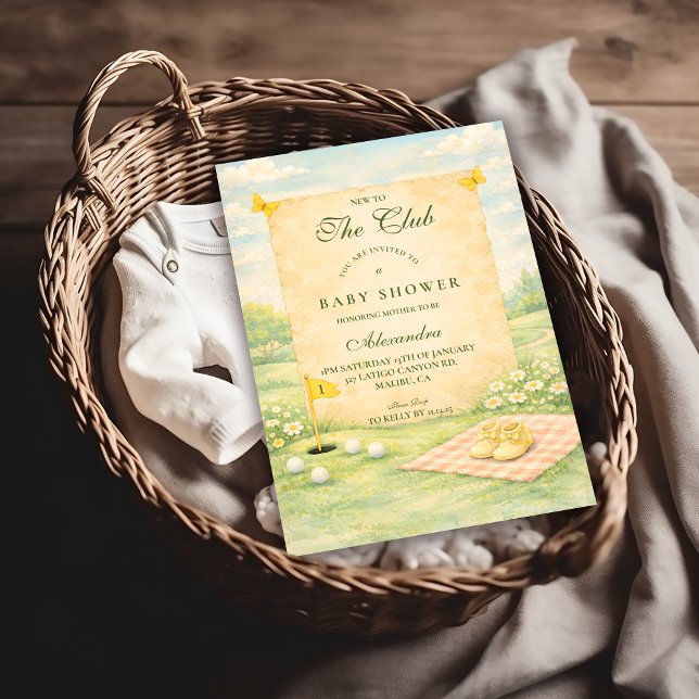 Invitation Whimsical Golf Story Baby Shower (Créateur téléchargé)