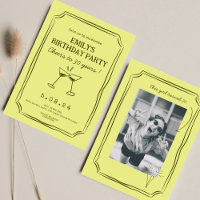 Whimsical Green Funky Cheers Bières 30 e anniversa