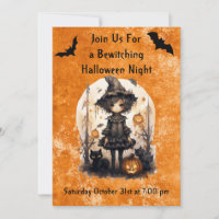 Whimsical Halloween Witch et ses amis Feline