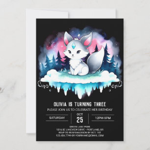 Invitation Whimsical Happy Wolf Anniversaire