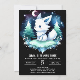 Invitation Whimsical Happy Wolf Anniversaire