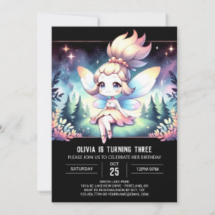 Invitation Whimsical Kids Fairy Anniversaire