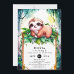 Invitation Whimsical Kids Slothday<br><div class="desc">Entrez dans un monde d'émerveillement avec nos invitations Whimsical Kids Sloth Birthday! Avec d'adorables illustrations paresseuses de parfums au milieu de motifs ludiques et de couleurs pastel, ces invitations donnent le ton parfait pour une fête enchanteresse. Entièrement personnalisables et imprimables, elles vous permettent d'ajouter le nom, l'âge et tous les...</div>