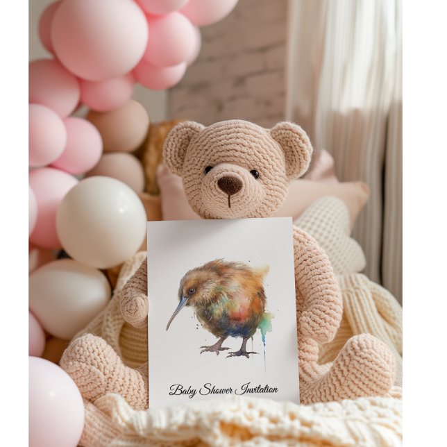 Invitation Whimsical Kiwi Bird Baby Shower | Sweet Pipi (Créateur téléchargé)