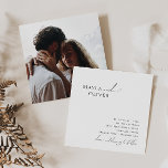 Invitation Whimsical Minimalist Script Photo Square Wedding<br><div class="desc">This whimsical minimalist script photo square wedding invitation is perfect for your classic simple black and white minimal modern boho wedding. The design features elegant, delicate, and romantic handwritten calligraphy lettering with formal shabby chic typography. The look will go well with any wedding season: spring, summer, fall, or winter! The...</div>