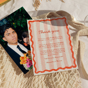 Invitation Whimsical moderne rose et Merci Mariage rouge