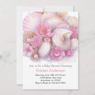 Invitation Whimsical Ocean Boho Bliss Girl Baby shower