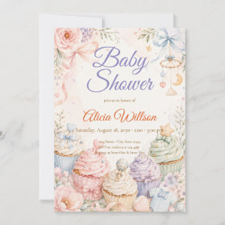Invitation Whimsical Pastel Baby Shower