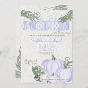 Invitation Whimsical Petit Citrouille Violet Baby shower fill