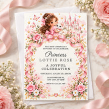 Whimsical Princess Castle and Butterfly Girls