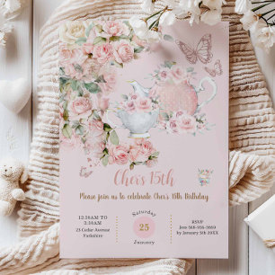Invitation Whimsical Princess Fairytale Castle Rose Anniversa