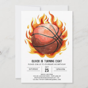 Invitation Whimsical Printable Boho Basketball Anniversaire