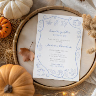 Invitation Whimsical quelque chose de bleu avant de faire Fêt