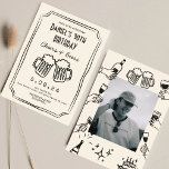 Invitation Whimsical Quirky Funky Cheers 30 e anniversaire<br><div class="desc">Hand Drawn Funky Cheers Bières 30 e anniversaire</div>