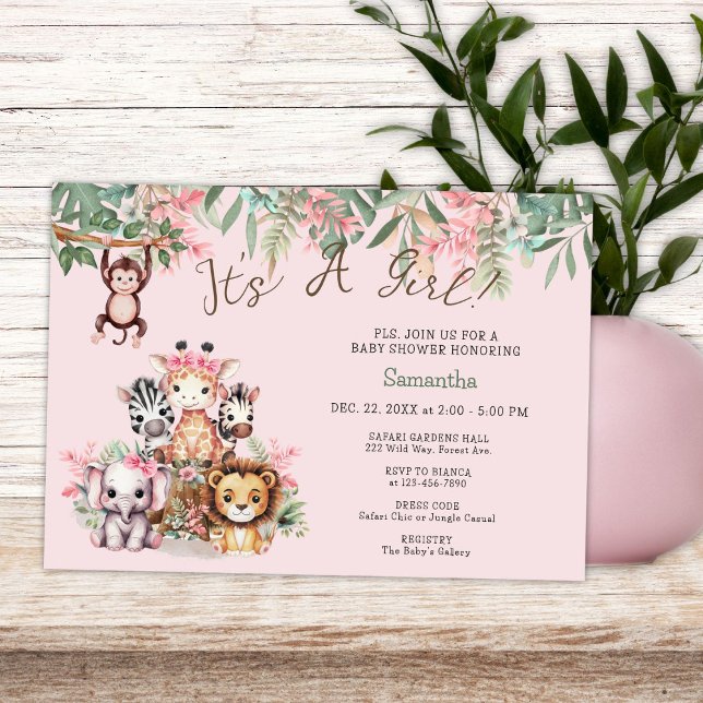 Invitation Whimsical Safari Jungle C'est un Baby shower de fi (Créateur téléchargé)