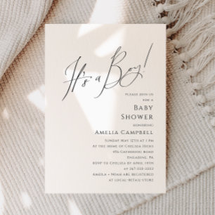 Invitation Whimsical Simple C'est un Baby shower garçon