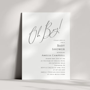 Invitation Whimsical Simple Oh Boy Baby shower