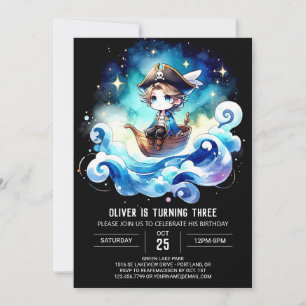 Invitation Whimsical Sweet Pirate Anniversaire