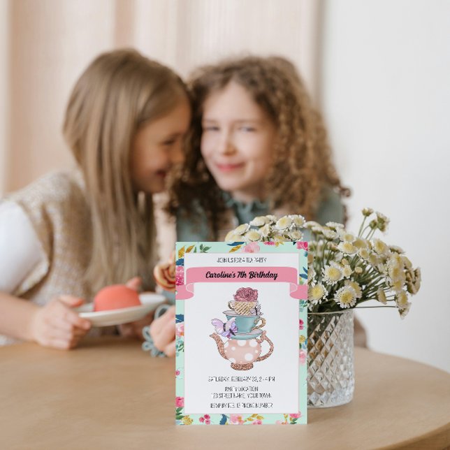 Invitation Whimsical Tea Party (Créateur téléchargé)