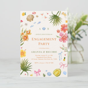 Invitation Whimsical Tropical Beach