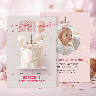 Invitation Whimsical Unicorn Party