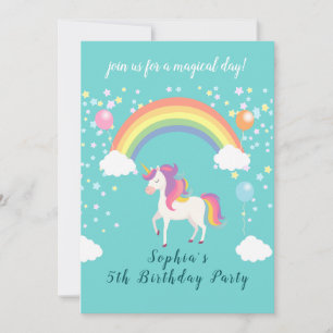 Invitation Whimsical Unicorn Party
