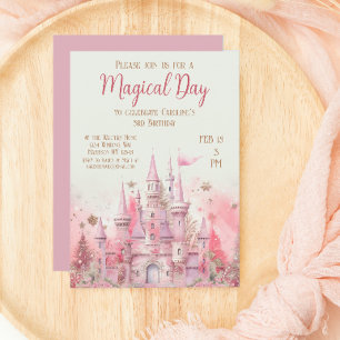 Invitation Whimsical Winter Princess Fairytale Anniversaire
