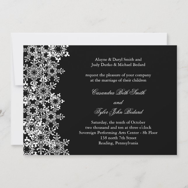 Invitation Whimsical Winter Wedding (Devant)