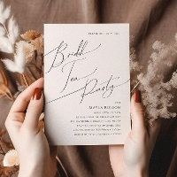 Whimssal minimaliste Script Bridal Tea Party
