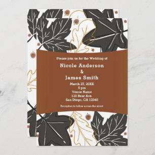 Invitation Whimssd Automne Feuilles et Acorns Mariage