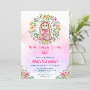 Invitation Whimssy Un Grotte Floral Fête Anniversaire