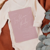 Whimsy Dusty Rose minuscule Baby shower humain
