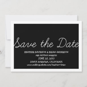 Invitation Whimsy Enregistrer l'Invitation de date, noir