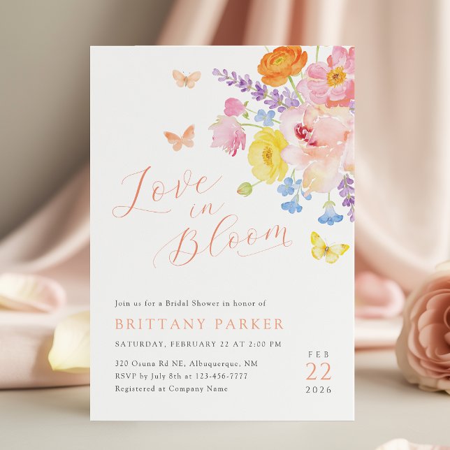 Invitation Whimsy Floral Bridal Shower (Créateur téléchargé)