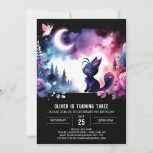 Invitation Whimsy Little Chat Anniversaire