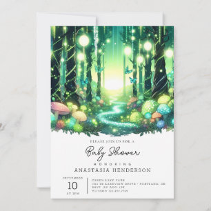 Invitation Whimsy Magique Baby shower forestier enchanté