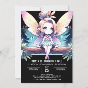 Invitation Whimsy Pastel Fairy Anniversaire