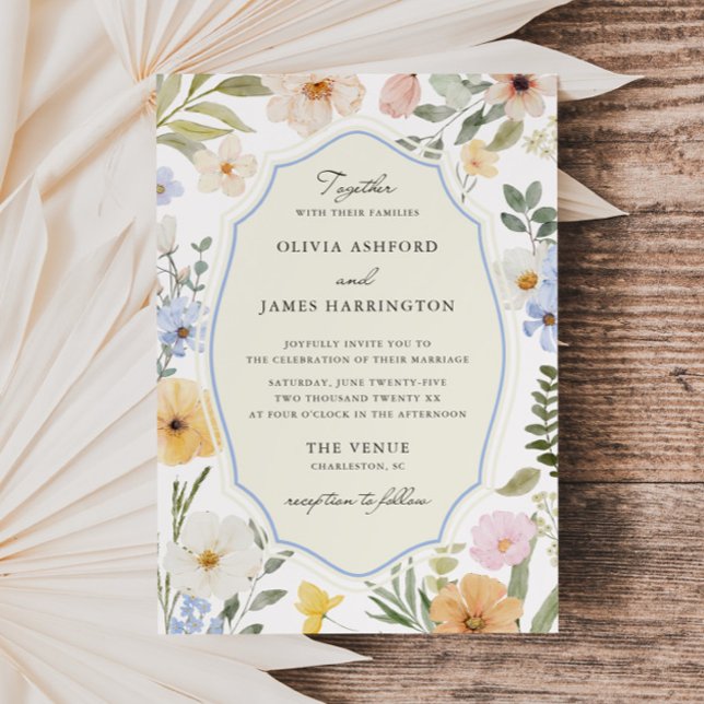 Invitation Whimsy Pastel Floral Mariage (Créateur téléchargé)