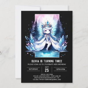 Invitation Whimsy Watercolor Princesse Anniversaire